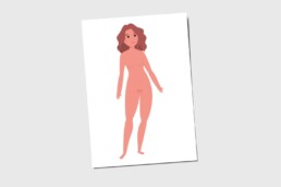 Illustration d'une femme nue pour les activités autour du corps