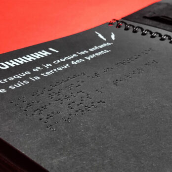 Le Grand Méchant en braille et gros caractères