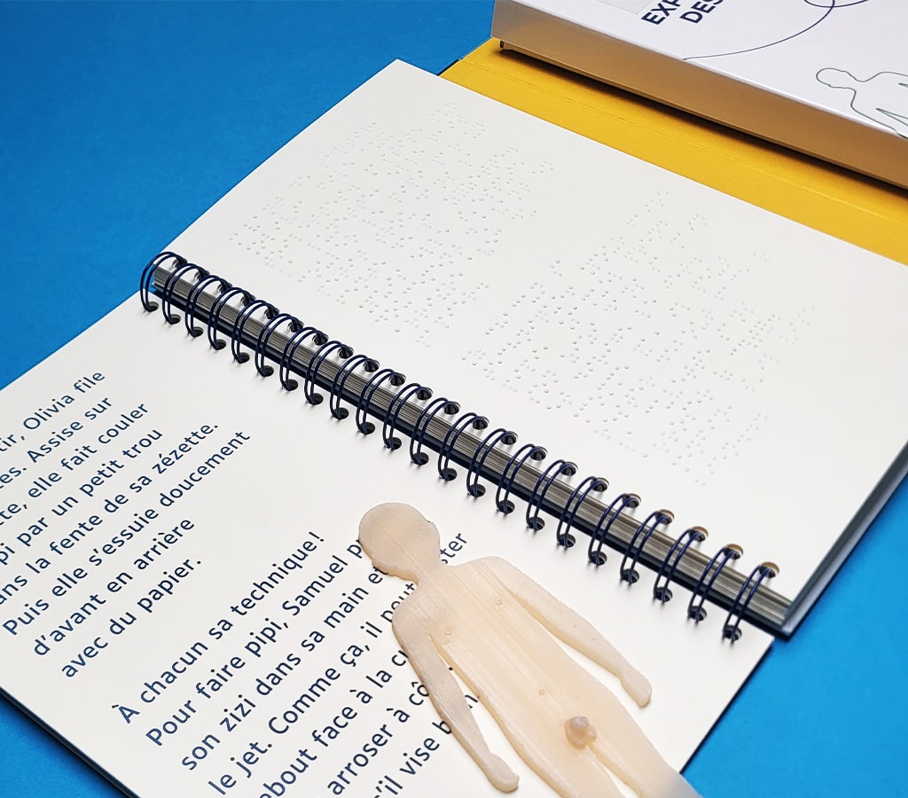 Photo de l'adaptation en braille et gros caractère de Zizis et Zézettes